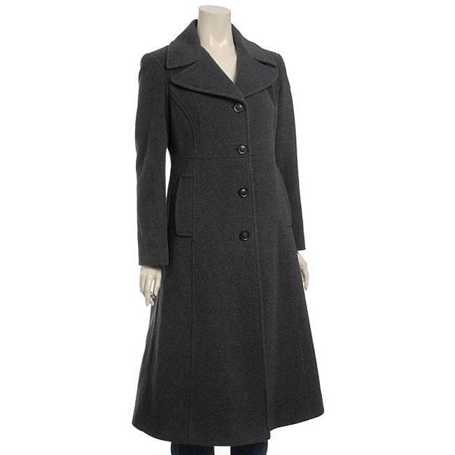 DKNY Women's Petite Long Wool Coat - 12095918 - Overstock.com Shopping ...