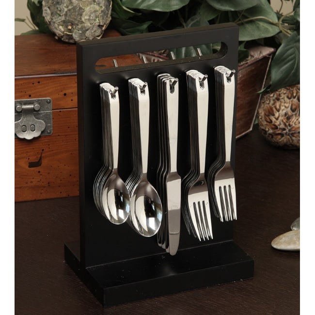 Towle Revolution 41-piece Flatware Set with Rack - Free Shipping Today ...