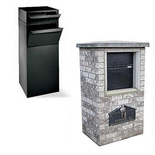 dVault Black Curbside Mail and Package Delivery Vault Compare 