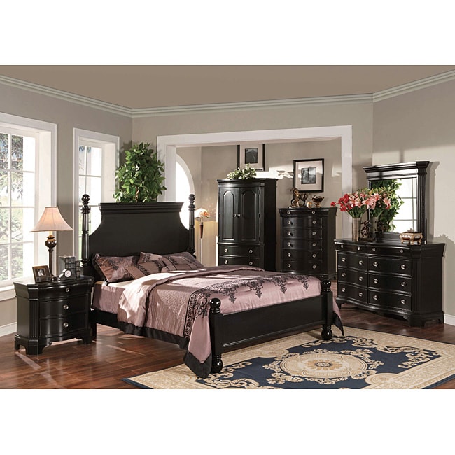 piece King Black Bedroom Set  