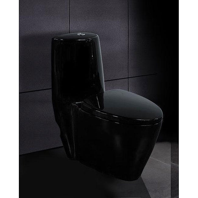 Ariel Twilight 1 piece Dual Flush Black Toilet  