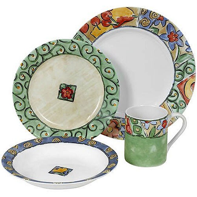 Corelle Watercolors 16-piece Dinnerware Set - Free Shipping On Orders Over $45 - www.bagssaleusa.com ...