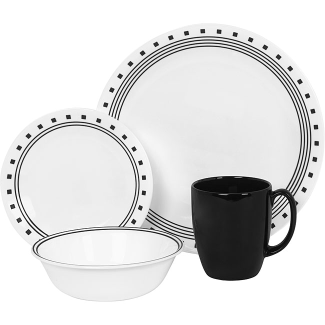Shop Corelle Livingware City Block 16-piece Dinnerware Set - Free ... Shop Corelle Livingware City Block 16-piece Dinnerware Set - Free ...