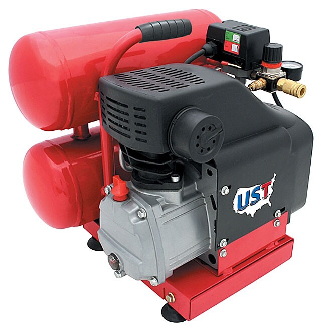 Shop Twin Tank 2HP 4.6gallon Air Compressor Free Shipping Today