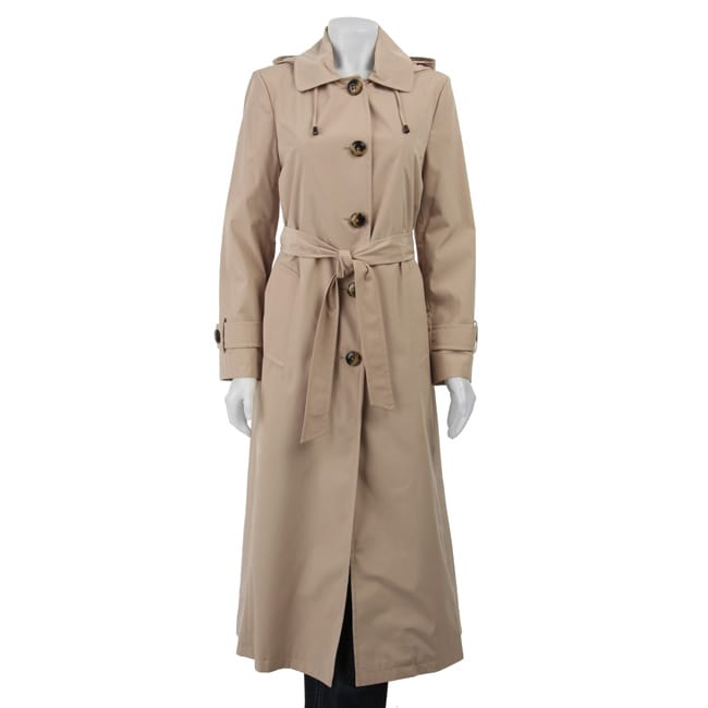 London Fog Womens Long Trench Coat  