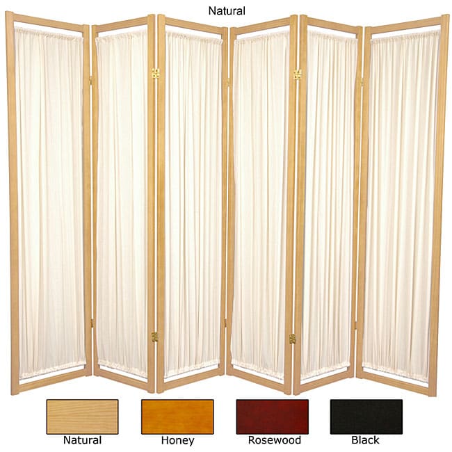 Wood and Cotton Helsinki 6 panel Room Divider (China)