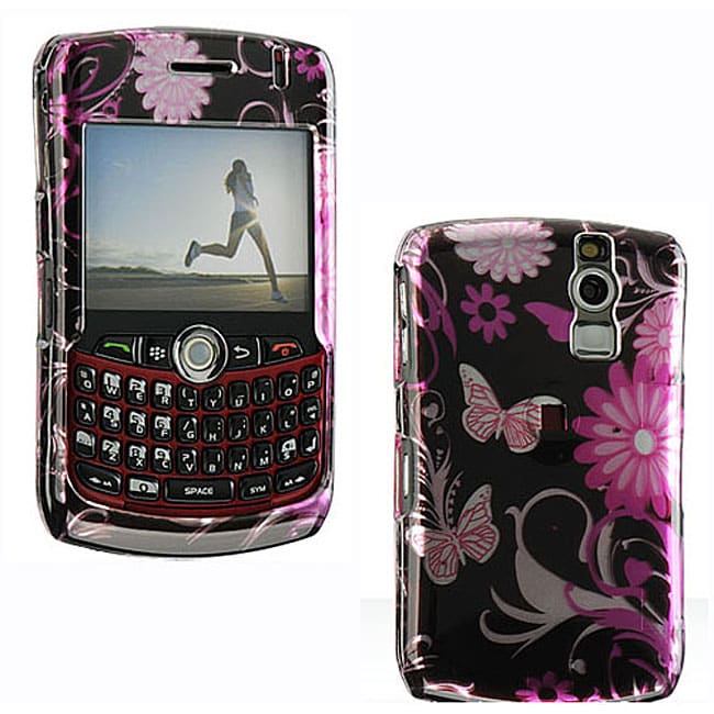 Premium BlackBerry Curve Pink Butterfly Protector Case  