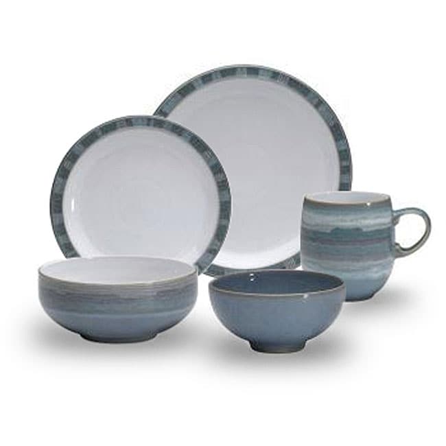 Denby Azure Coast 20-piece Dinnerware Set - 12118935 - Overstock.com ...