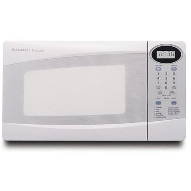 Sharp R-230KWW White Carousel .8--cubic-foot Microwave - Free Shipping