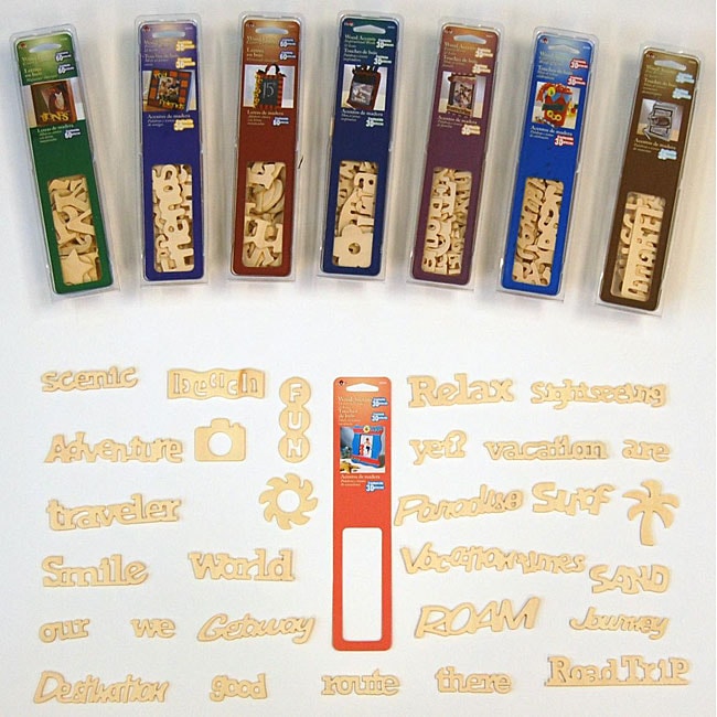 Wooden Letters and Embellishments 300 piece Assortment