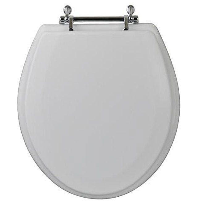 Magnolia Round Wood Toilet Seat with Chrome Hinge Free Shipping On
