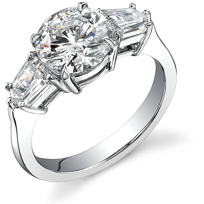   8ct TDW EGL Diamond Engagement Ring (D, SI2)  