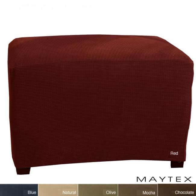 Maytex Stretch Waffle Ottoman Slipcover