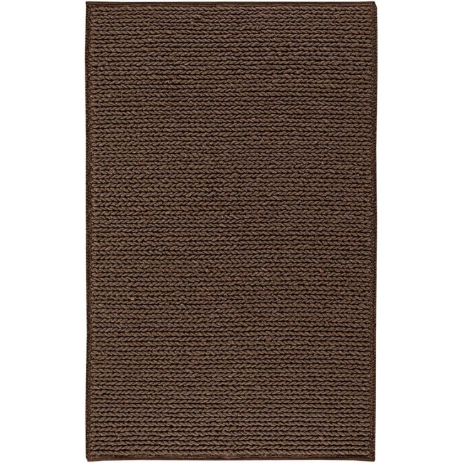 Hand woven Brown Wool Rug (8 x 10)  
