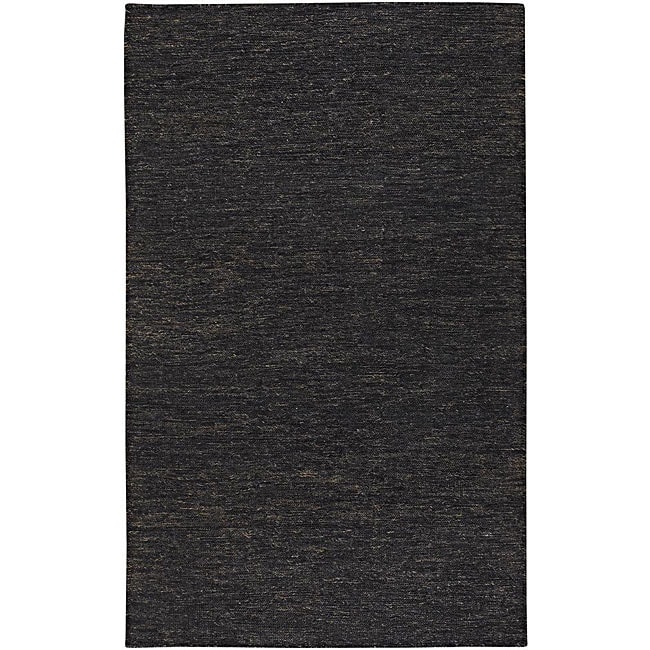 Hand woven Sea Blue Natural Hemp Rug (2 X 3)