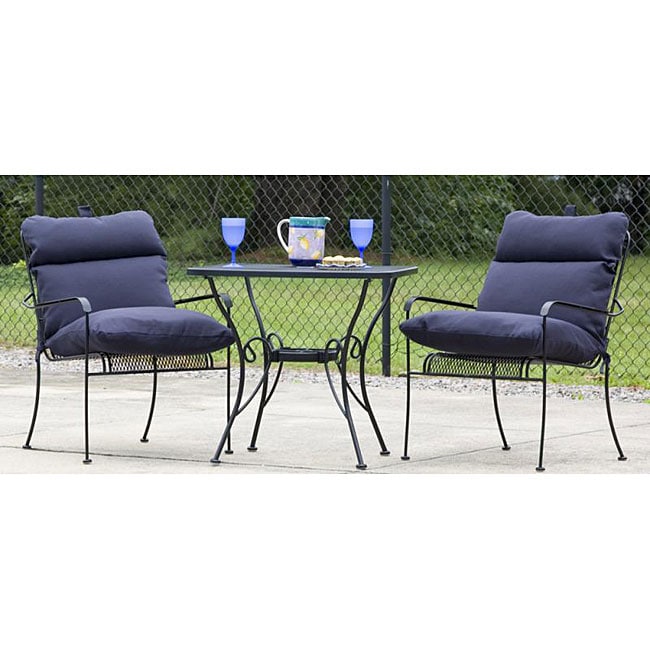 All-weather Navy Blue Outdoor Club Chair Cushion - Free ...