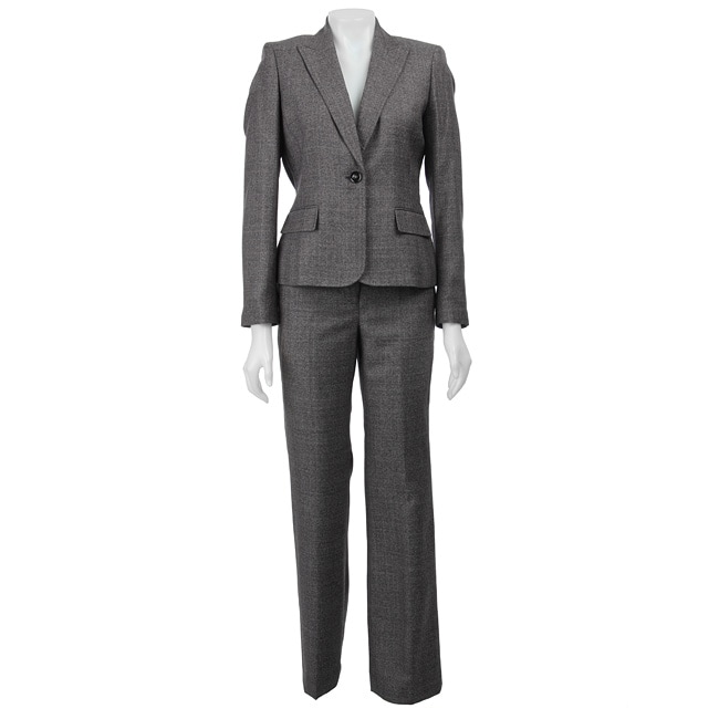 Anne Klein Women's Micro Plaid Pants Suit - 12144647 - Overstock.com ...