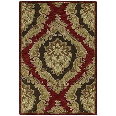 Alliyah Handmade Red New Zealand Blend Wool Rug - 5' x 8'