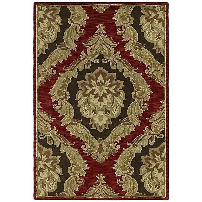 Alliyah Handmade Red New Zealand Blend Wool Rug - 5' x 8'