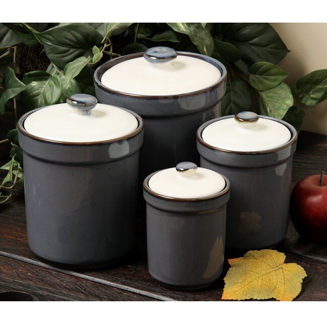 Sango Concepts Eggplant Four piece Canister Set  