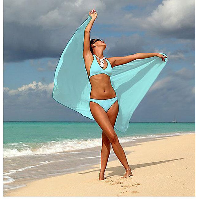 Solid Light Turquoise Sarong (Indonesia)  