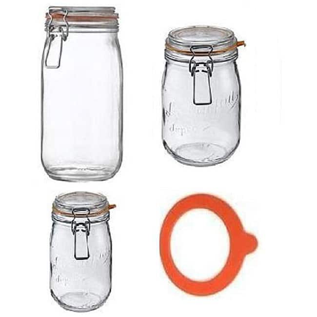 Le Parfait Glass Canning Jar and Gasket Set