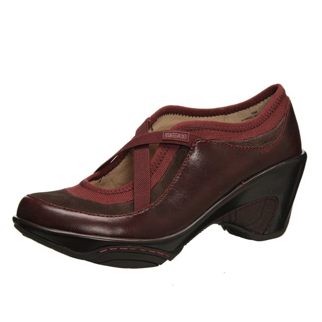 41 Womens Hybrid Leather Slip on Wedges