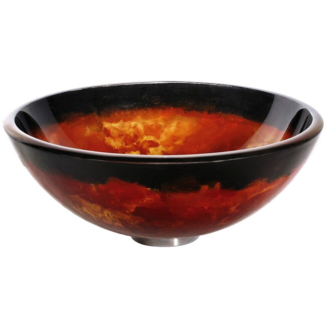 Shop Kraus 14inch Onyx Glass Vessel Bathroom Sink Free Shipping