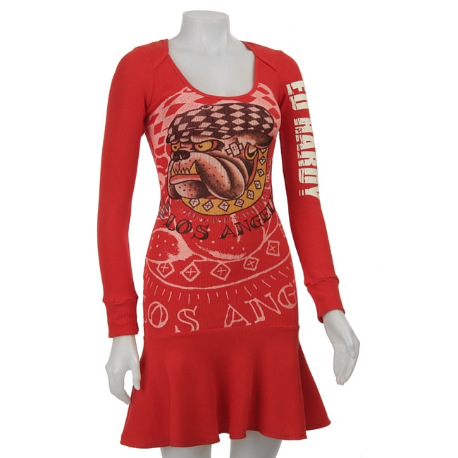   Hardy Womens Thermal Red Glow in the Dark Sleep Dress  