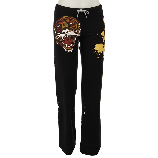 Ed Hardy Women's Black Tiger Roll-up Lounge Pants - Free Shipping Today ...