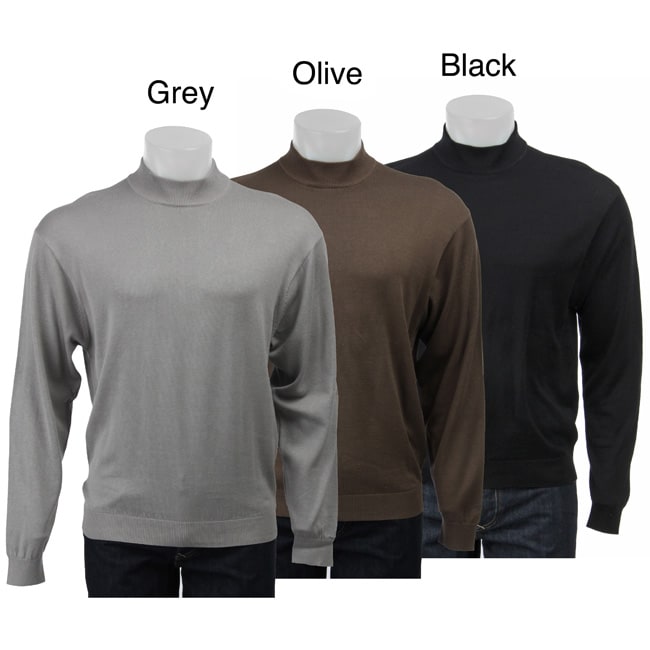 Visitor Men's Silk-blend Mock Turtleneck Sweater - Free Shipping On ...