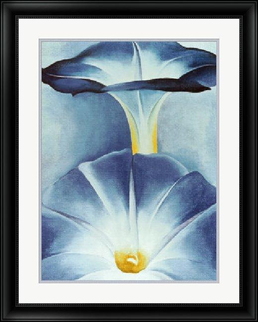 Georgia O'Keeffe 'Blue Morning Glories' Framed Art Print - 12185656 ...