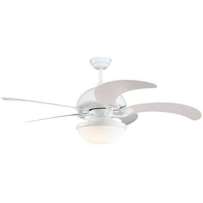 Centrifica Contemporary White Finish Ceiling Fan  