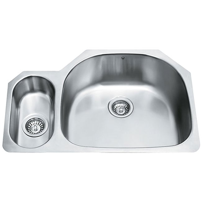 VIGO 32 inch Undermount Stainless Steel 18 Gauge Double Bowl Kitchen