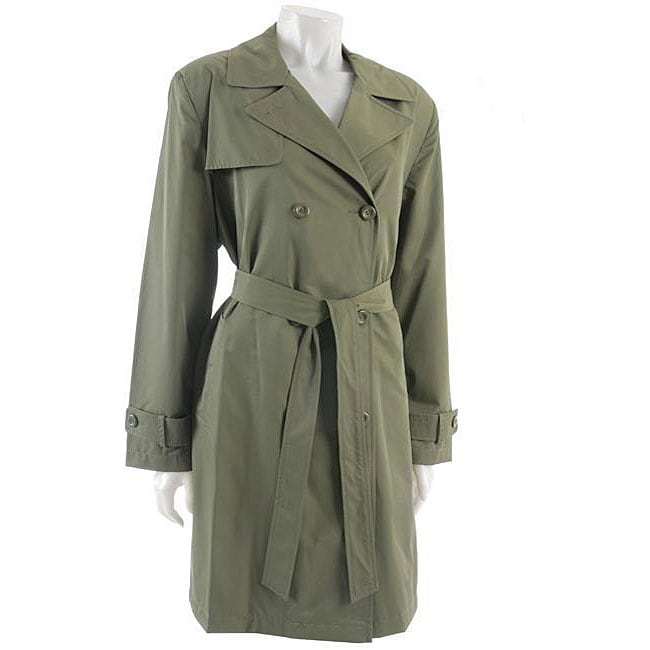 Nuage Women's Khaki/ Green Double-breasted Trench Coat - 12215669 ...