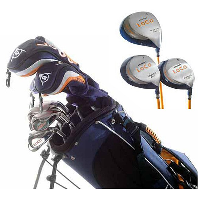 Dunlop Loco 18 piece Complete Left Hand Mens Golf Set