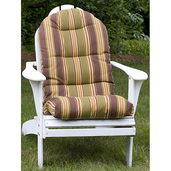 Adirondack Olive Stripe Outdoor Chair Cushion - Free ...