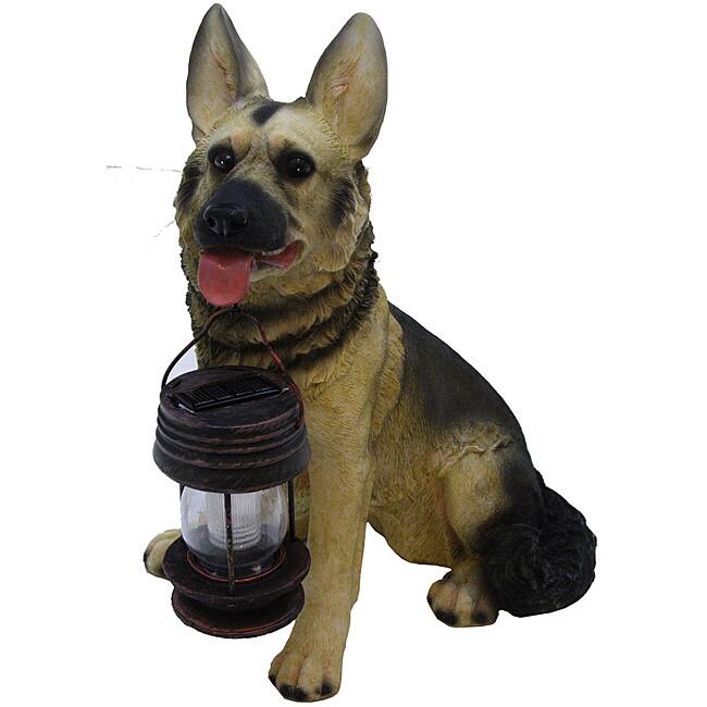 Tricod German Shepherd Dog with Solar Light Lantern
