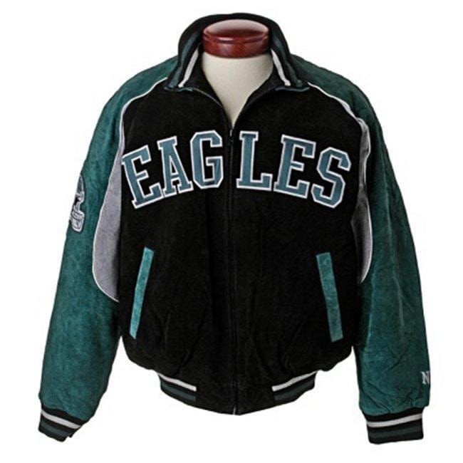 NFL Philadelphia Eagles Full-zip Suede Varsity Jacket (XXL) - Free ...