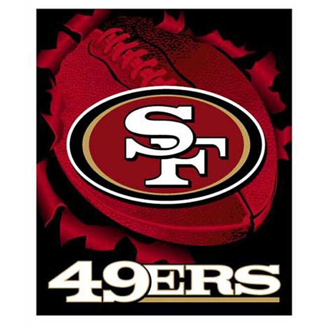 San Francisco 49ers Plush Blanket - Free Shipping On Orders Over $45 ...