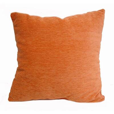 Cozy 24-inch Orange Floor Pillow