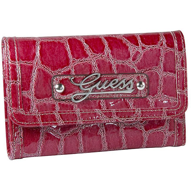 Guess Womens Celeste Pink Tri fold Wallet  