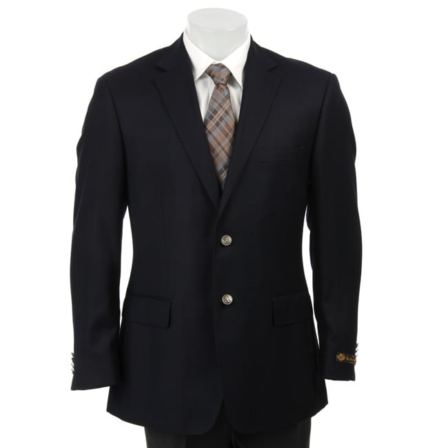 Loro Piana Mens Navy 2 button Side Vent Wool Blazer  