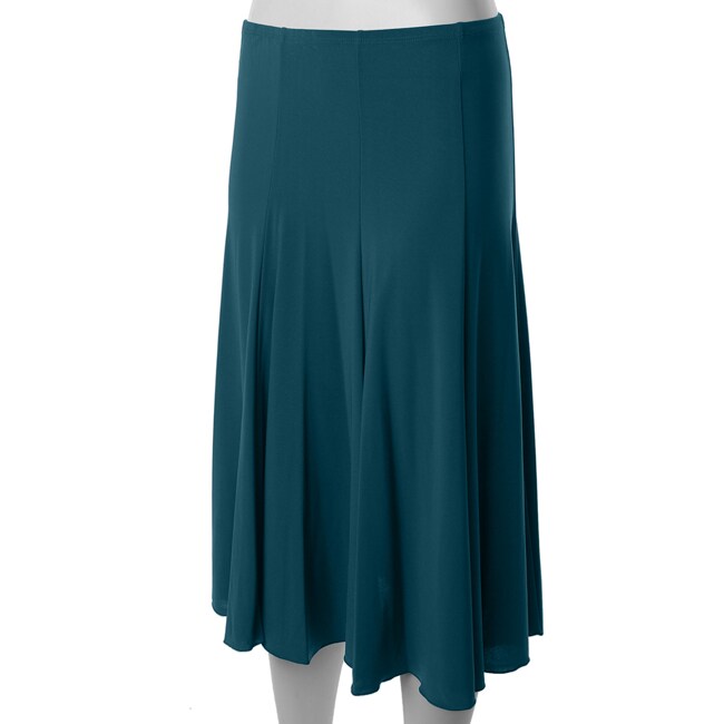 Adi Designs Women's Teal Flowing Skirt - 12242508 - Overstock.com ...