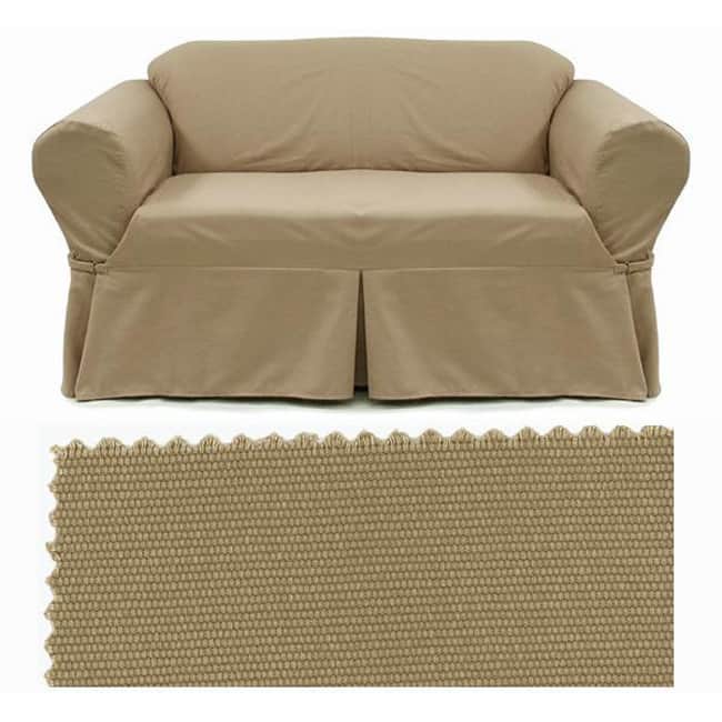 Brushed Walnut-colored Chair Slipcover