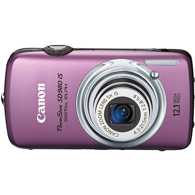 Canon PowerShot SD980IS 12MP Purple Digital Camera - 12246614 ...