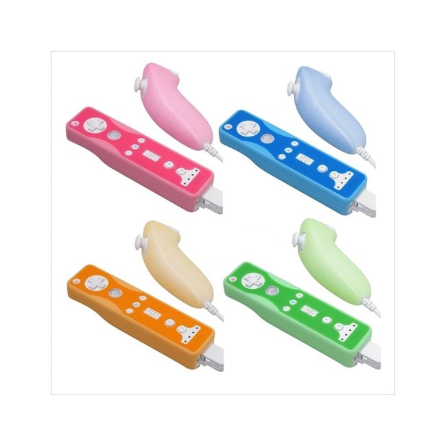 Set of 4 Silicone Case Skins for Nintendo Wii Remote & Nunchuk 