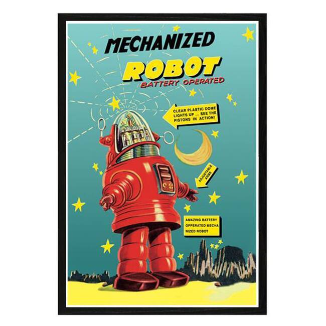 'Mechanized Robot' Framed Print Art