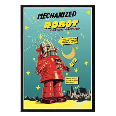 'Mechanized Robot' Framed Print Art