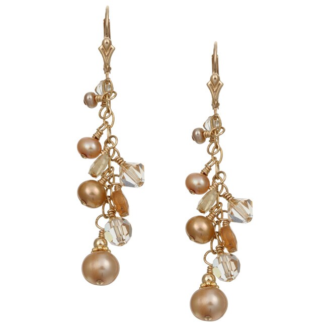 Lola S Jewelry 14k Goldfill Champagne Pearl Earrings 3 9 Mm Lola X27 S Jewelry 14k Goldfill Champagne Pearl Earrings